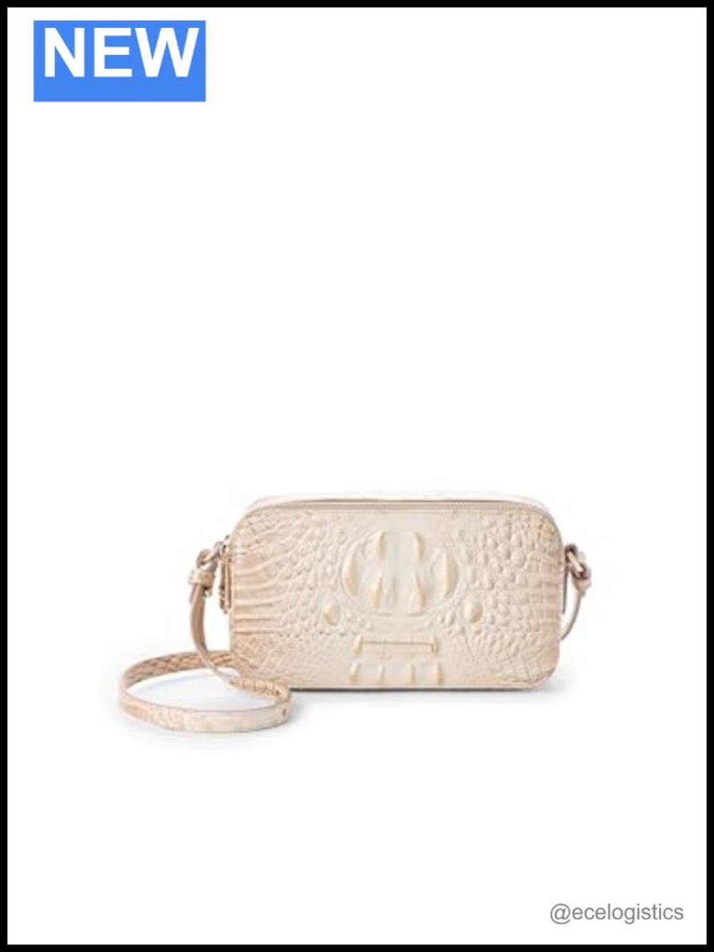 Brahmin Danica Contour Leather Crossbody Bag Adjustable Strap